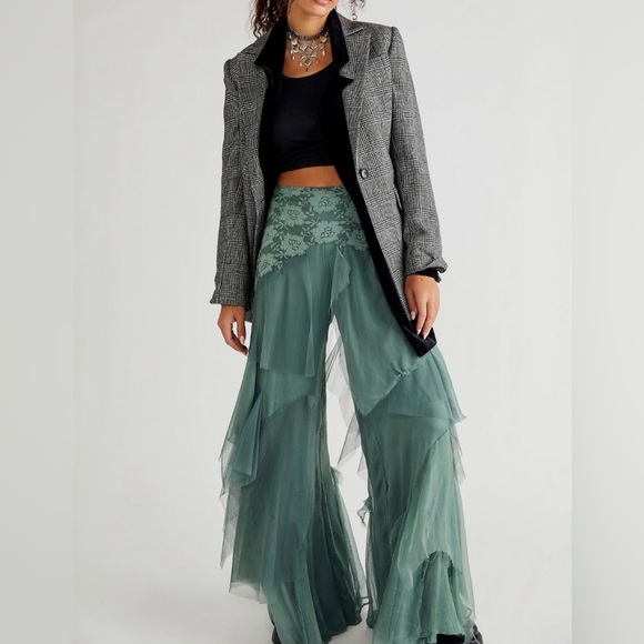 Brenda Knight for Free People Pants - FREE PEOPLE X BRENDA KNIGHT FAIRY CHIFFON PANTS